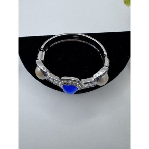 YSL Vintage Bangle Bracelet Silver Tone- Designer Beautiful Bracelet Vintage - Picture 8 of 16